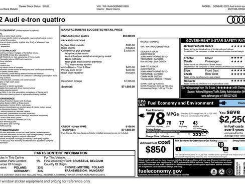 Used 2022 Audi e-tron Premium w/ Convenience Plus Package image 26