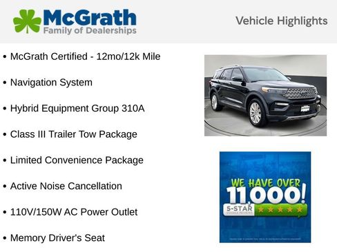 Used 2021 Ford Explorer Limited w/ Hybrid Equipment Group 310A AWD/4WD image 5