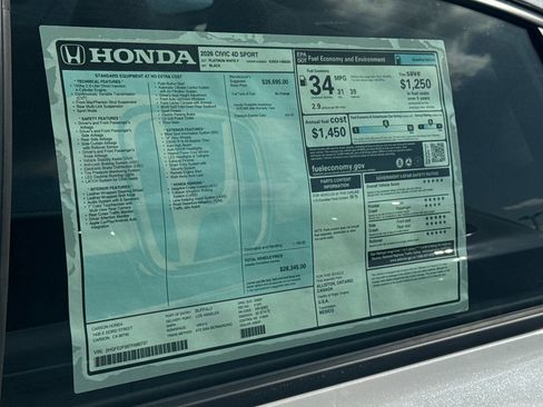 New 2026 Honda Civic Sport image 30