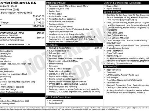 New 2026 Chevrolet TrailBlazer LS w/ LS Convenience Package AWD/4WD image 24