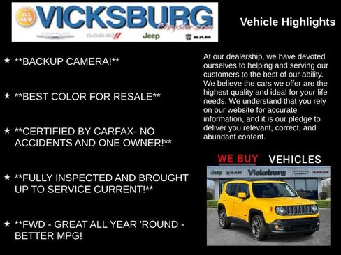Used 2018 Jeep Renegade Latitude w/ Advanced Technology Group FWD image 7