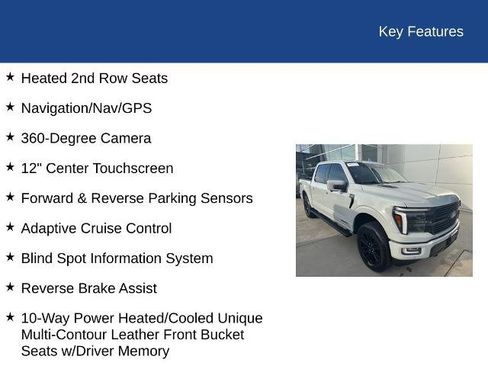 Certified 2024 Ford F150 Platinum w/ FX4 Off-Road Package image 38