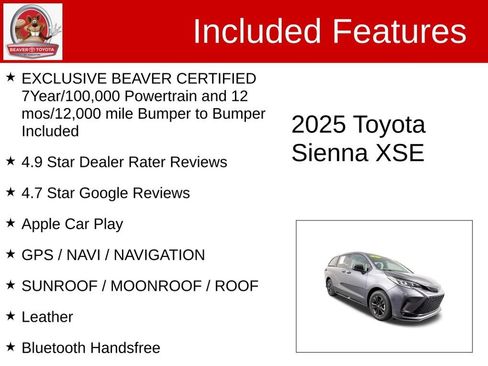 Used 2025 Toyota Sienna XSE AWD/4WD image 4