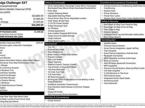 Used 2023 Dodge Challenger SXT w/ Blacktop Package RWD image 38