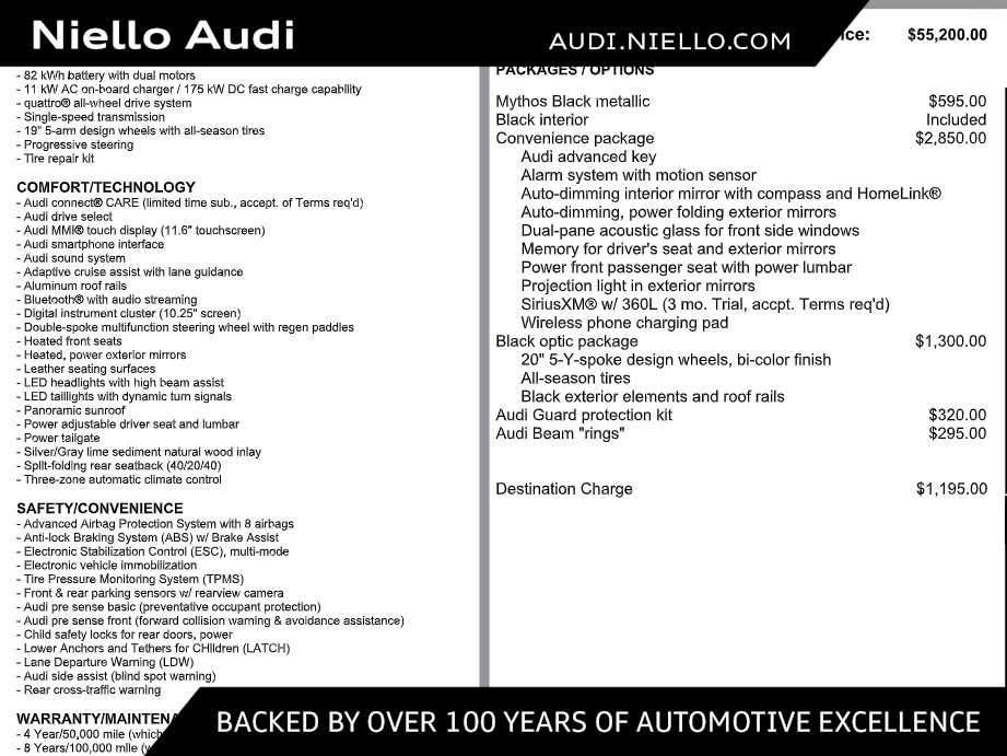 Used 2024 Audi Q4 e-tron Premium w/ Convenience Package AWD/4WD image 1