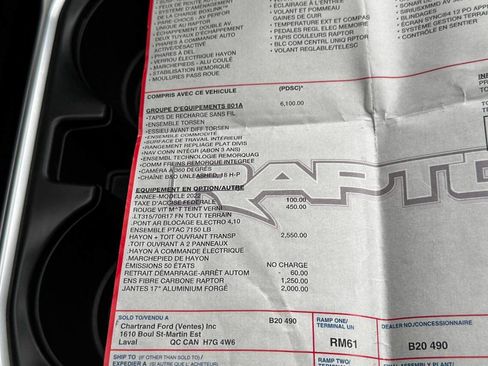 Used 2022 Ford F150 Raptor w/ Equipment Group 801A High image 53