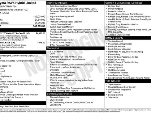Used 2024 Toyota RAV4 Limited w/ Advanced Technology Package AWD/4WD image 9