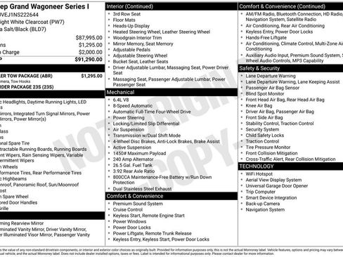 Used 2022 Jeep Grand Wagoneer Series I w/ HD Trailer Tow Package AWD/4WD image 25