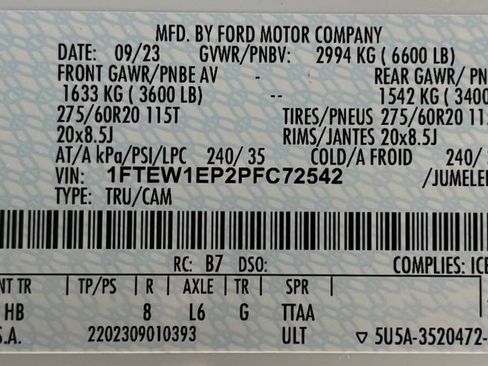 Used 2023 Ford F150 Lariat w/ Equipment Group 502A High AWD/4WD image 63