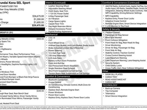 New 2026 Hyundai Kona SEL Sport FWD image 6