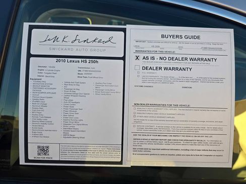 Used 2010 Lexus HS 250h image 18