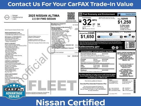 Certified 2025 Nissan Altima 2.5 SV w/ SV Special Edition Package FWD image 33