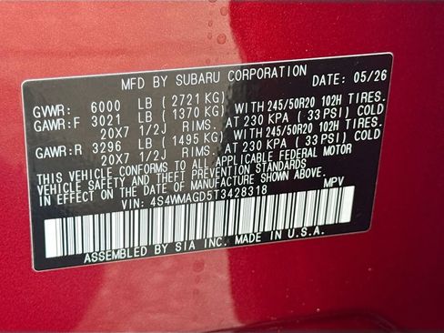 New 2026 Subaru Ascent Limited w/ Popular Package #2 AWD/4WD image 32