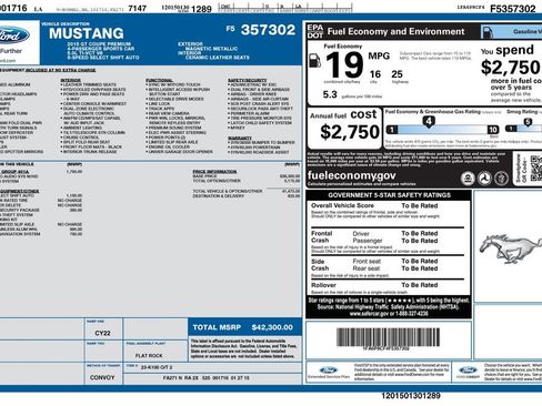 Used 2015 Ford Mustang GT Premium w/ Equipment Group 401A RWD image 5