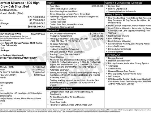 Used 2022 Chevrolet Silverado 1500 High Country w/ Technology Package AWD/4WD image 26