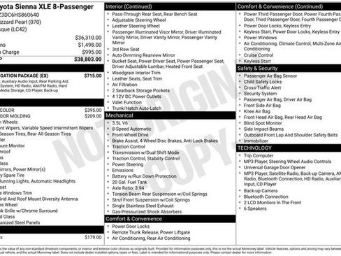 Used 2017 Toyota Sienna XLE w/ XLE Navigation Package FWD image 7