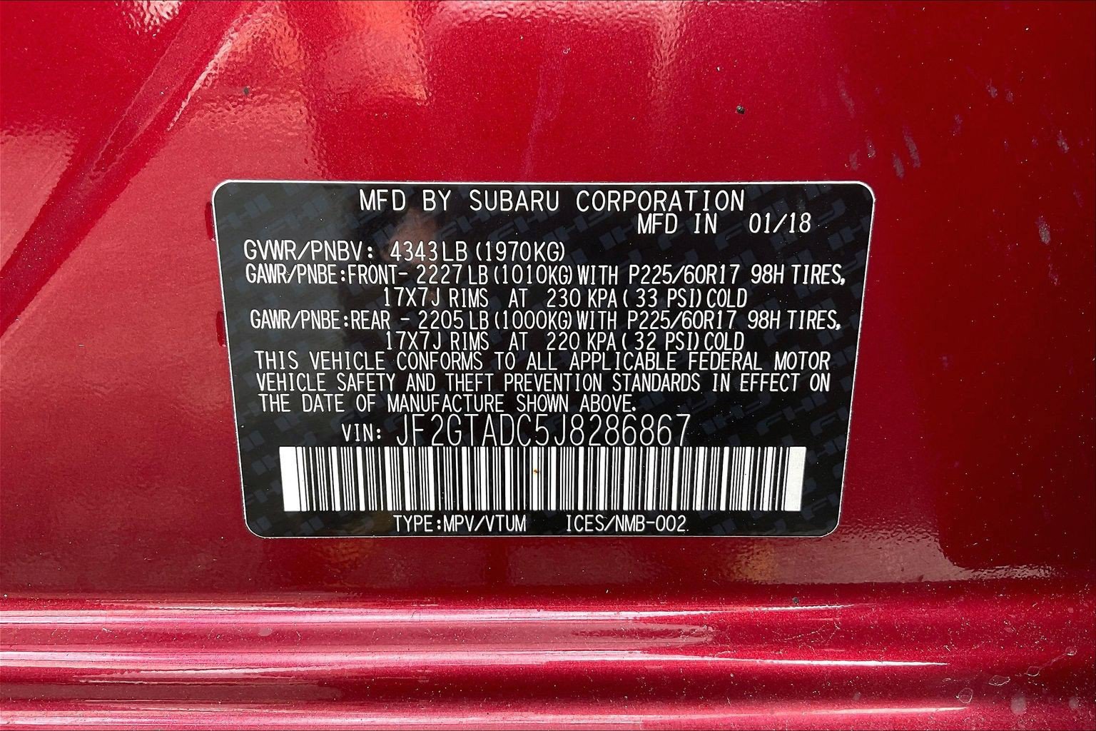 Used 2018 Subaru Crosstrek 2.0i Premium AWD/4WD image 32