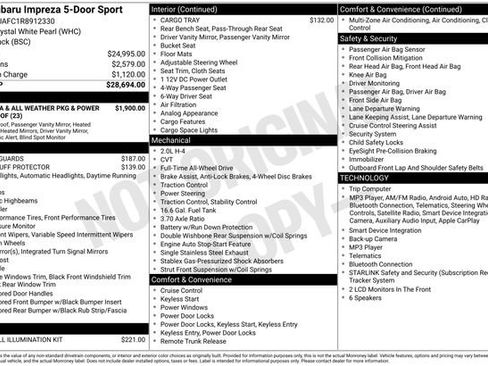 Used 2024 Subaru Impreza 2.0i Sport AWD/4WD image 30