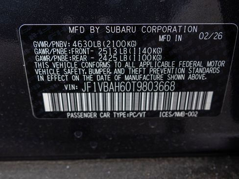 New 2026 Subaru WRX Premium AWD/4WD image 45