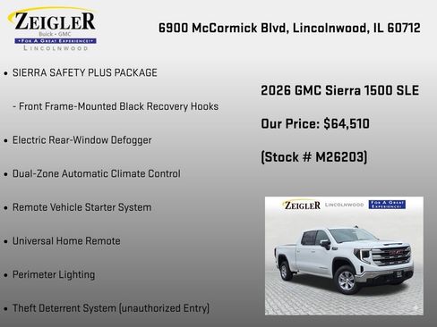 New 2026 GMC Sierra 1500 SLE w/ Preferred Package AWD/4WD image 24