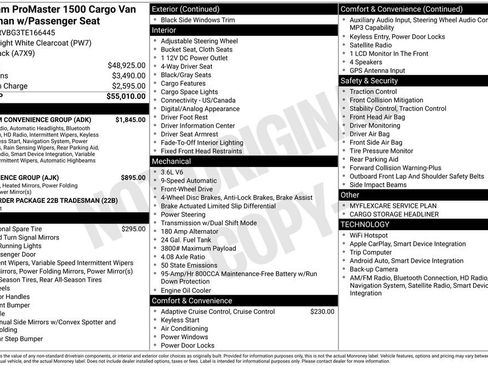 New 2026 RAM ProMaster 1500 w/ Premium Convenience Group image 3