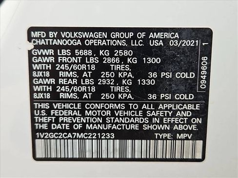 Used 2021 Volkswagen Atlas Cross Sport S AWD/4WD image 24