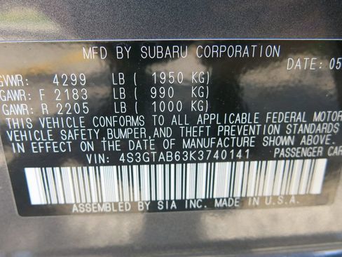 Used 2019 Subaru Impreza 2.0i w/ Eyesight AWD/4WD image 36