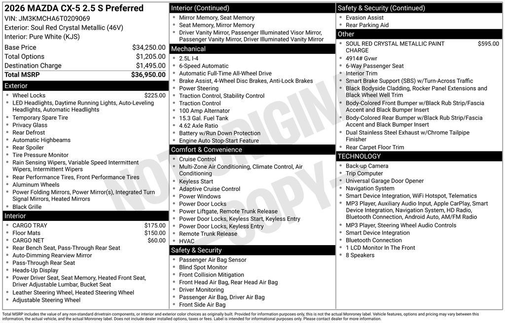 New 2026 MAZDA CX-5 Preferred AWD/4WD image 3