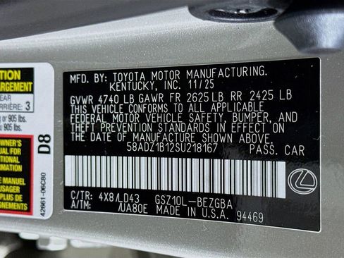 New 2025 Lexus ES 350 w/ Premium Package image 24