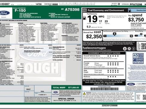 Used 2023 Ford F150 Platinum w/ Equipment Group 701A High image 33