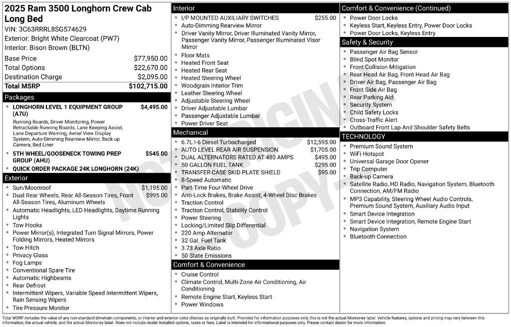 Used 2025 RAM 3500 Longhorn AWD/4WD image 40