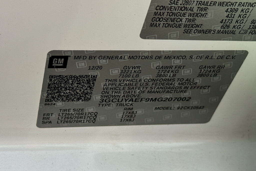 Used 2021 Chevrolet Silverado 1500 W/T w/ WT Value Package AWD/4WD image 18