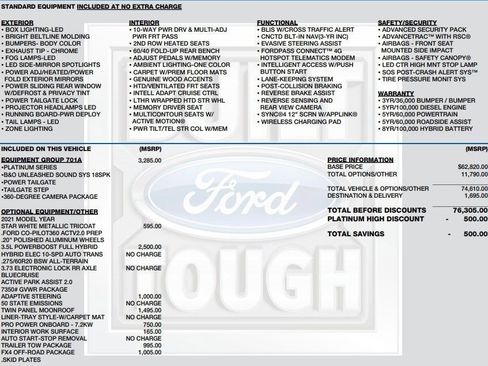 Used 2021 Ford F150 Platinum w/ Equipment Group 701A High image 2