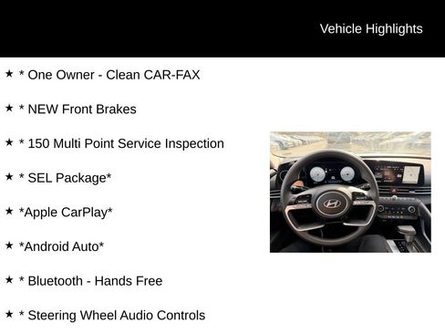 Certified 2024 Hyundai Elantra SEL FWD image 2