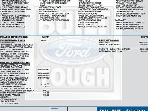 Used 2022 Ford F150 Tremor w/ Equipment Group 402A High image 2