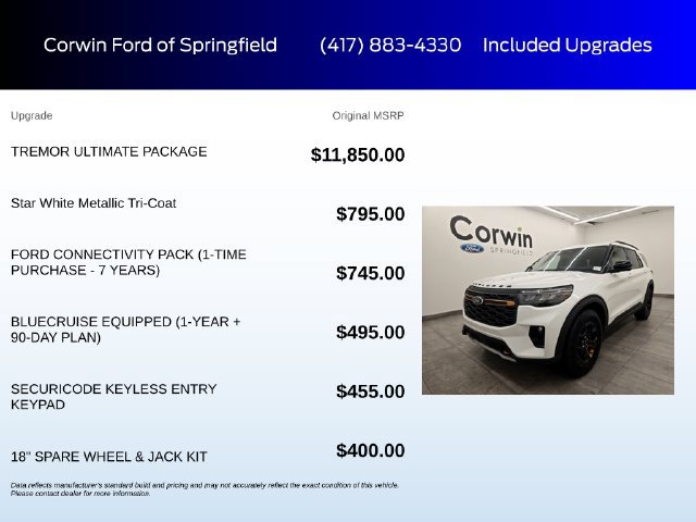 New 2026 Ford Explorer Tremor w/ Tremor Ultimate Package AWD/4WD image 5
