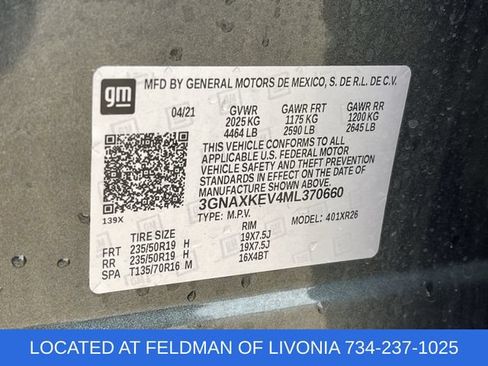 Used 2021 Chevrolet Equinox LT FWD image 32