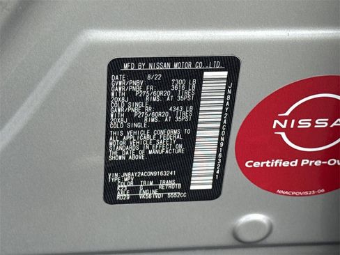 Certified 2022 Nissan Armada SV w/ SV Appearance Package image 47