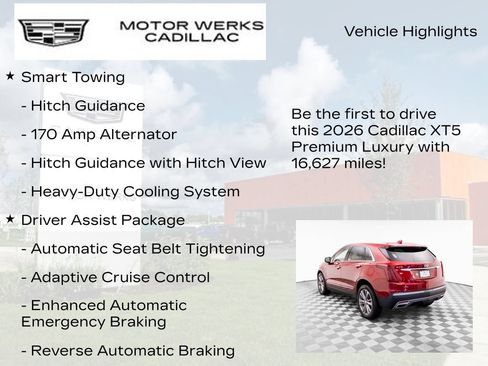 Certified 2026 Cadillac XT5 Premium Luxury w/ Driver Assist Package AWD/4WD image 6