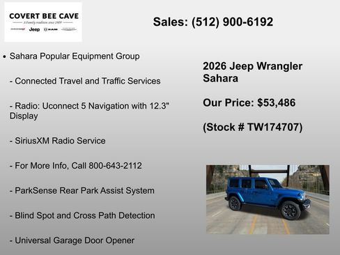 New 2026 Jeep Wrangler Sahara AWD/4WD image 18