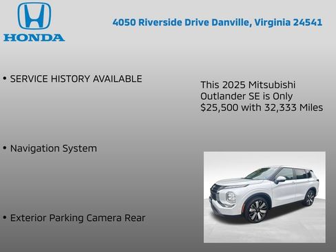 Used 2025 Mitsubishi Outlander SE FWD image 7