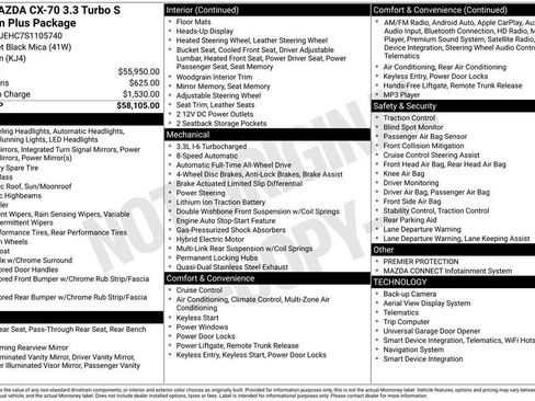 New 2025 MAZDA CX-70 3.3 Turbo S w/ Premium Plus image 2