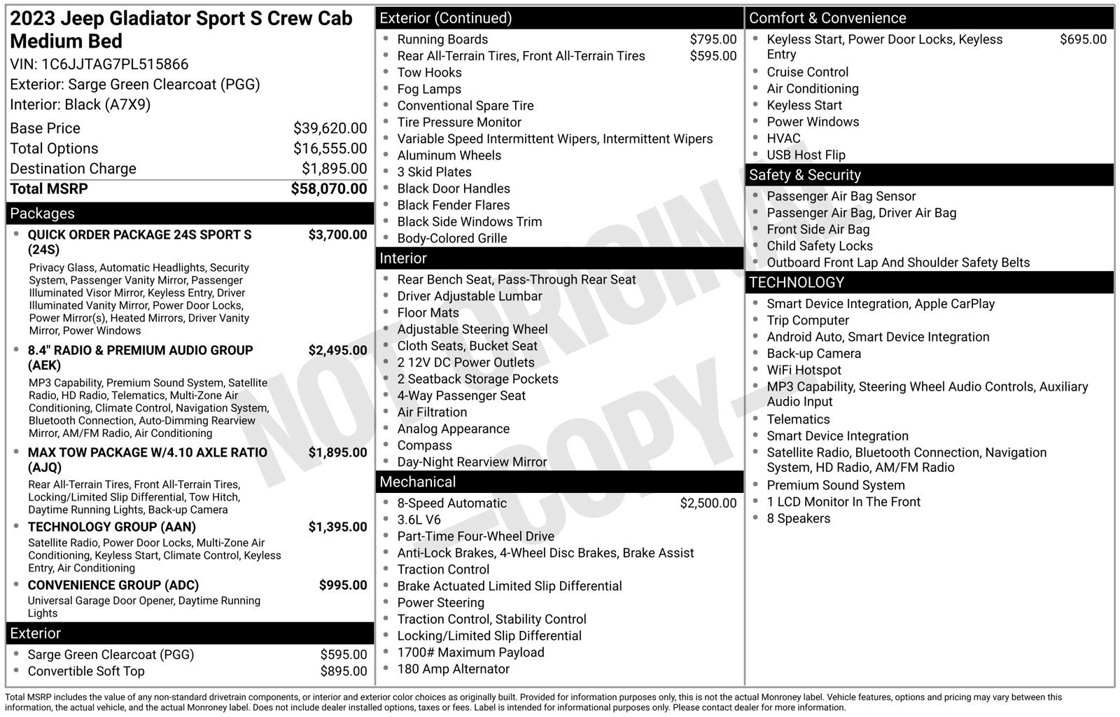 Used 2023 Jeep Gladiator Sport AWD/4WD image 49