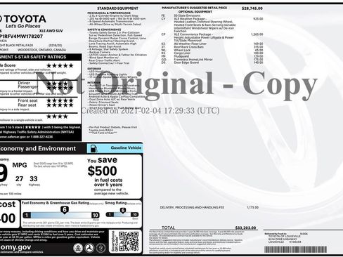 Used 2021 Toyota RAV4 XLE w/ Convenience Package AWD/4WD image 54