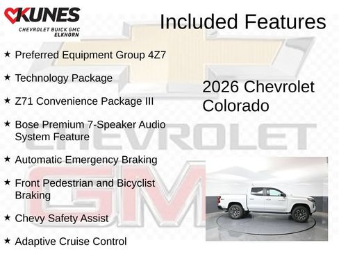 New 2026 Chevrolet Colorado Z71 w/ Technology Package AWD/4WD image 2