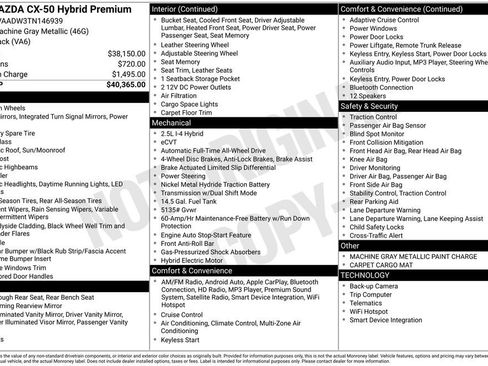 Certified 2026 MAZDA CX-50 AWD 2.5 Hybrid w/ Premium Pkg image 19