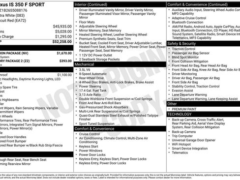 Used 2025 Lexus IS 350 F Sport w/ Navigation Package RWD image 34