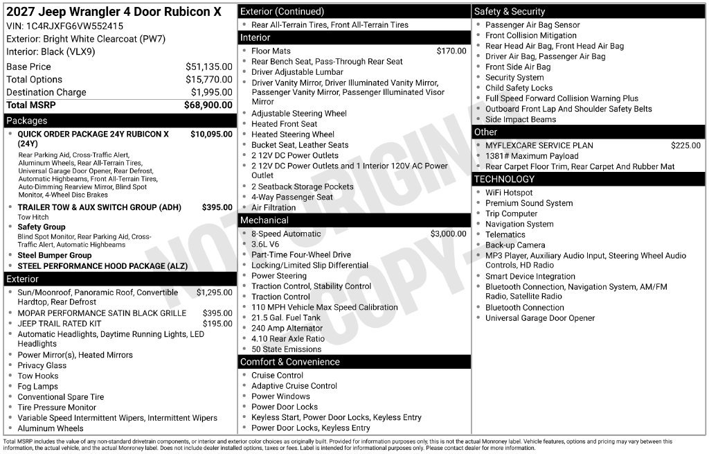 New 2027 Jeep Wrangler Unlimited Rubicon AWD/4WD image 45