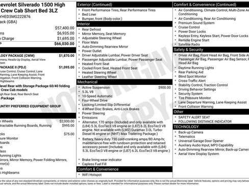 Used 2021 Chevrolet Silverado 1500 High Country w/ Technology Package image 7