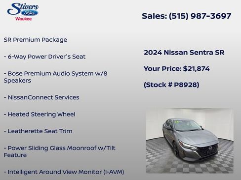 Used 2024 Nissan Sentra SR w/ SR Premium Package FWD image 8